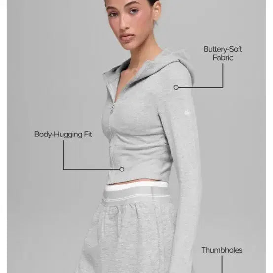 [BUNJANG] Alo Sway Full Zip Hoodie / 알로 스웨이 후드집업 alo sway full zip hoodie