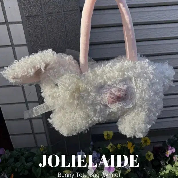 [BUNJANG] JOLIELAIDE Bunny Mini Tote Bag White / JOLIELAIDE 버니 토트백 화이트 졸리레이드 빈티지러버클럽 갸루방꾸