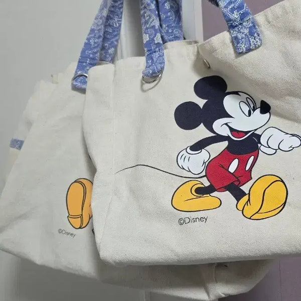 [BUNJANG] Disney Mickey Mouse Canvas Eco Bag / 디즈니 미키마우스 에코백