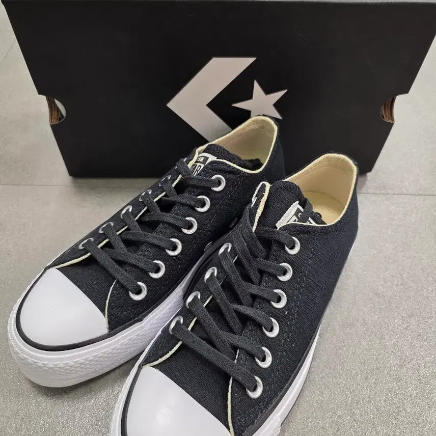 [BUNJANG] Converse Chuck Taylor All Star Black Lift Platform Sneakers / 컨버스 척테일러 올스타 블랙 리프트 새상품 (220)
