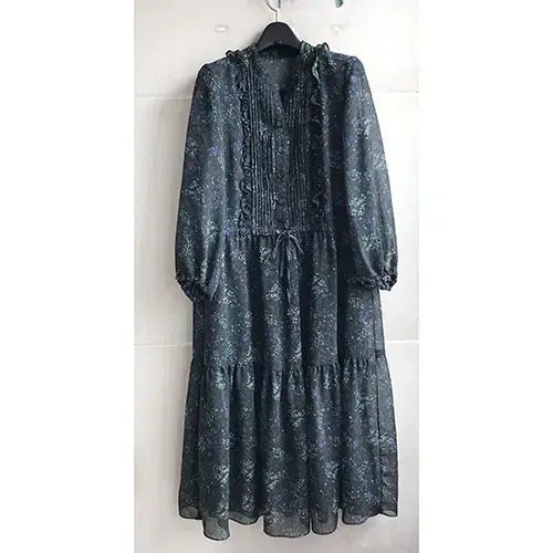 [BUNJANG] The Edge 100% Polyester Floral 9-Sleeve Midi Dress / 더엣지 정품/2022 - 66/새거수준