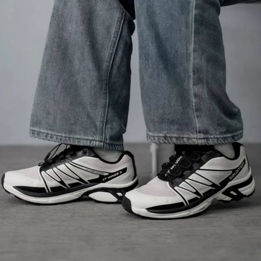 [BUNJANG] Salomon XT-Wings 2 Cradle Pink Vanilla Black Sneakers / 살로몬 XT-윙스 2 크래들 핑크 바닐라 블랙 260사이즈
