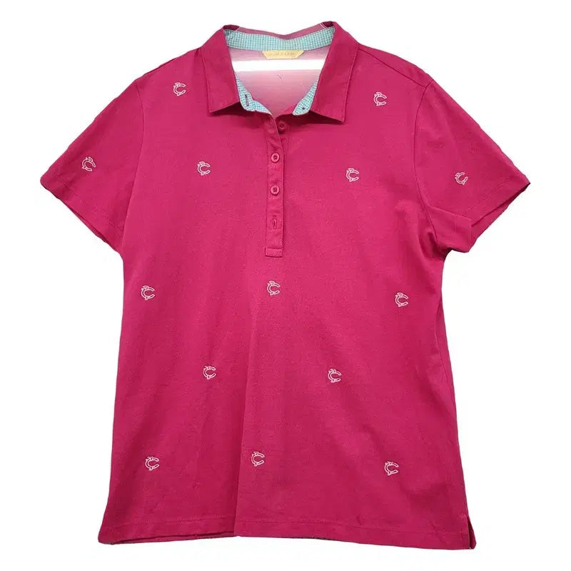[BUNJANG] Louis Castel Pink Golf Short-Sleeve Polo Shirt (Size 105) / 루이까스텔 핑크 골프 반팔 카라티 105