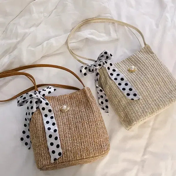 [BUNJANG] Cute Rattan Shoulder Bag / 큐티 라탄 숄더백