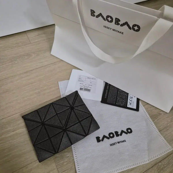 [BUNJANG] Bao Bao Issey Miyake Denim Card Holder Black / 바오바오 이세이 미야케 데님 카드지갑 블랙