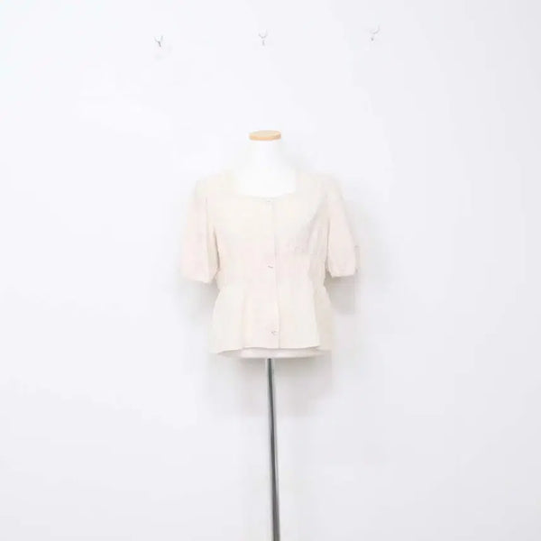 [BUNJANG] Bijou Genuine Women's Blouse Beige Size 55 / [정품] 비지트 여성 블라우스 55사이즈 정인샵