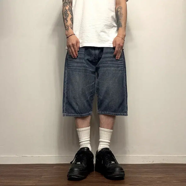 [BUNJANG] Wrangler Vintage Washed Denim Shorts / Wrangler 랭글러 빈티지 워싱 데님쇼츠 반바지