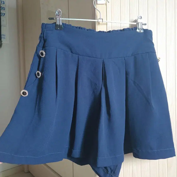 [BUNJANG] Dark Blue Skirt Pants - Free Size / [Free] 다크블루 치마바지