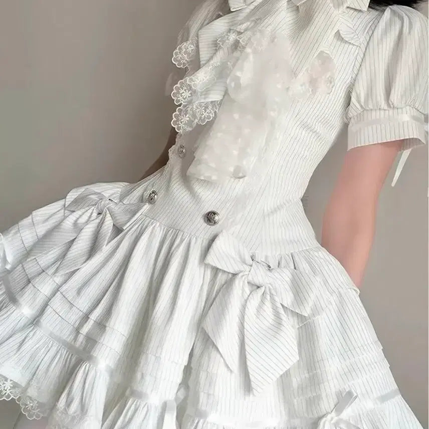 [BUNJANG] Lolita Birthday Dress Set Black / 로리타 생일상 원피스 셋업 중브 정품 블랙