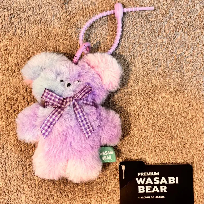 [BUNJANG] Wasabibear Premium Pastel Lavender Gradient Keyring 12cm / (새제품) 와사비베어 프리미엄 파스텔 라벤더 그라데이션 키링 12cm