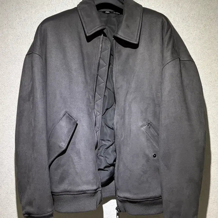 [BUNJANG] ZARA Suede Bomber Jacket / ZARA 스웨이드 봄버 자켓
