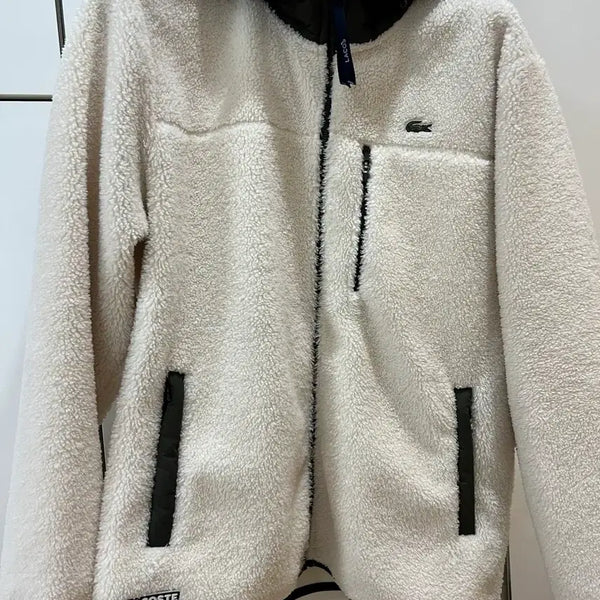 [BUNJANG] Lacoste Fleece Jacket Ivory Size 105 / 라코스테 양털자켓 105 (새상품급)