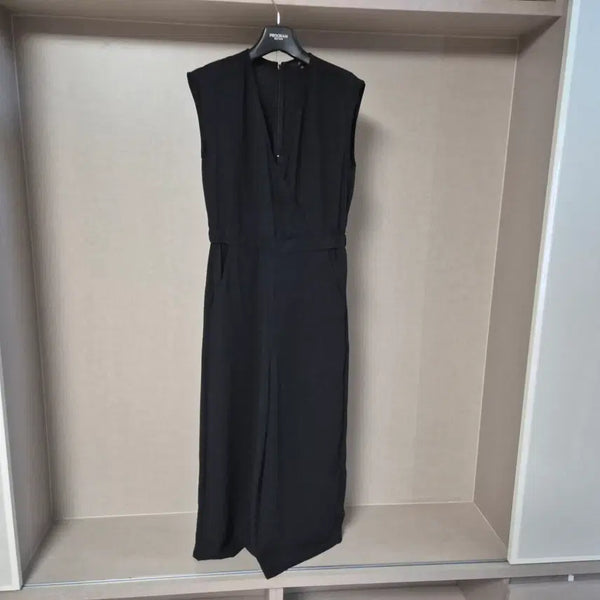 [BUNJANG] Uniqlo Women's Chiffon Black Jumpsuit / s)유니클로 여성 쉬폰 블랙 점프수트