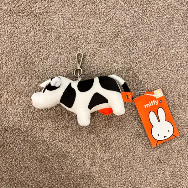[BUNJANG] Miffy Friends Cow Keychain / (새제품) 미피프랜즈 젖소 인형 키링