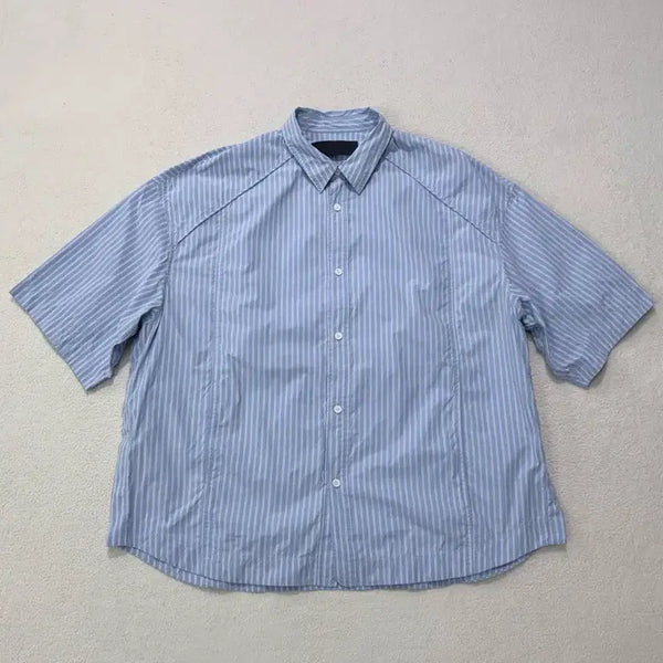 [BUNJANG] Juun.J Oversized Stripe Short-Sleeve Shirt Size 50 / 준지 오버사이즈 스트라이프 반팔 셔츠 50 사이즈