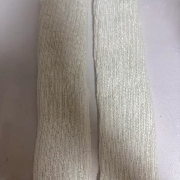[BUNJANG] Knit Arm Warmers & Leg Warmers Set (White, 40cm) / 니트 암워머, 레그워머 화이트 2개 세트 40cn