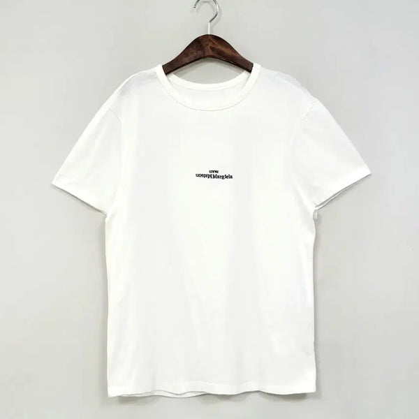 [BUNJANG] Maison Margiela Distorted Logo T-Shirt White Black / 메종 마르지엘라 디스토티드 로고 화이트 블랙 B263