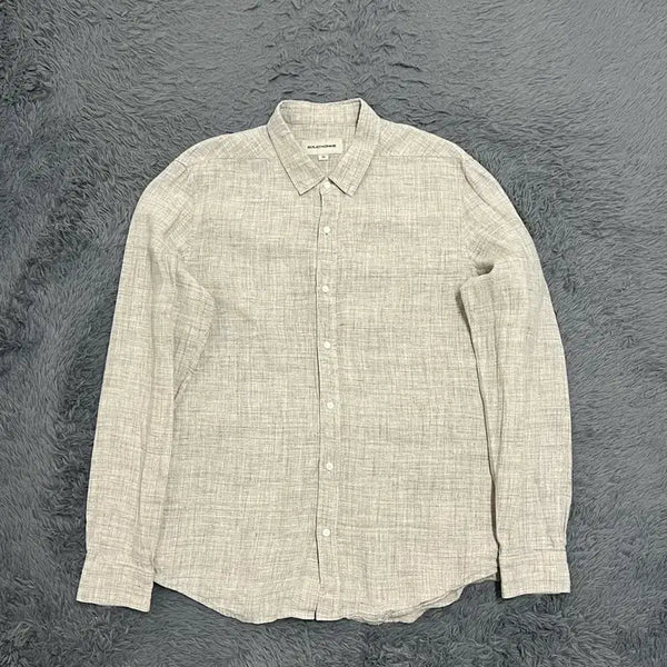 [BUNJANG] Solid Homme 100% Linen Grey Shirt / (정품) 솔리드옴므 린넨100% 그레이 셔츠 50