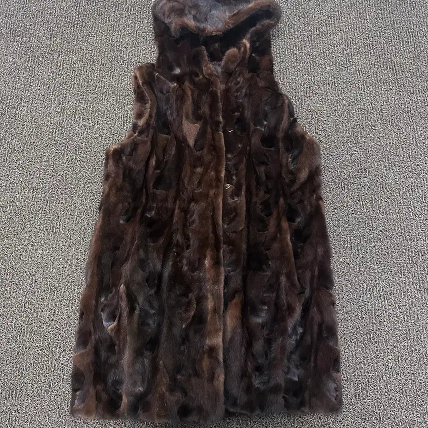 [BUNJANG] LEEGA Women's Natural Mink Vest Size 95 / LEEGA 리가 여성 천연 밍크 베스트 95사이즈