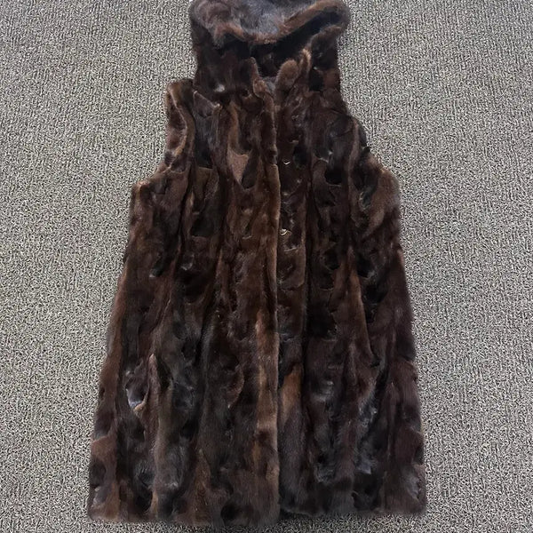 [BUNJANG] LEEGA Women's Natural Mink Vest Size 95 / LEEGA 리가 여성 천연 밍크 베스트 95사이즈
