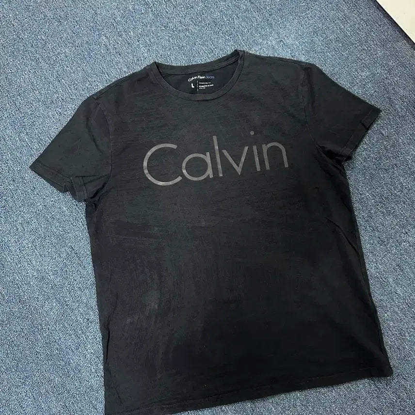 [BUNJANG] Calvin Klein Logo T-Shirt Black L / 캘빈클라인 반팔 티셔츠