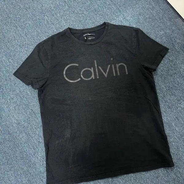 [BUNJANG] Calvin Klein Logo T-Shirt Black L / 캘빈클라인 반팔 티셔츠