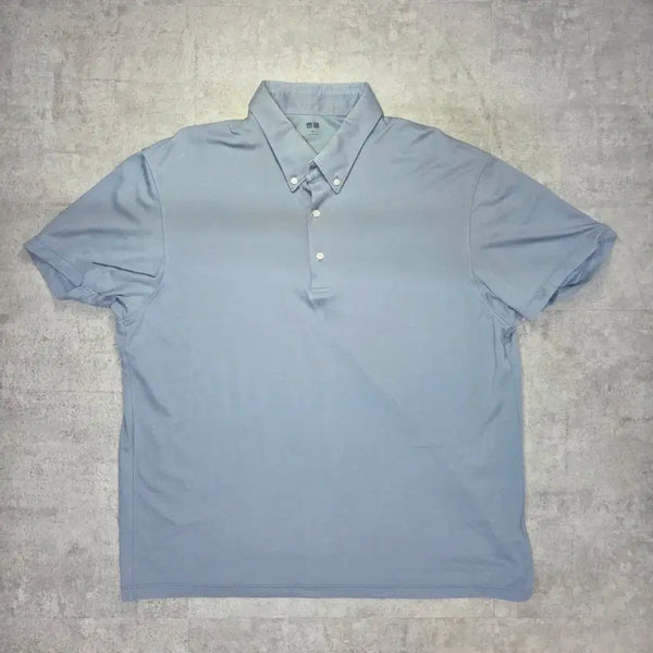 [BUNJANG] Uniqlo Sky Blue Short Sleeve Polo T-Shirt 2XL / [만원샵) 유니클로 하늘색 반팔 카라티 2XL