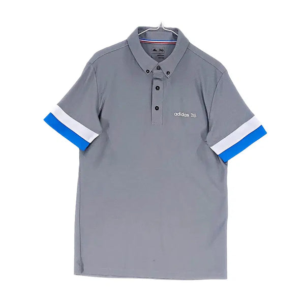 [BUNJANG] Adidas Men's Sporty Short Sleeve Polo Shirt Grey 100 / 아디다스 남성 스포티한 반팔카라티 100 상태좋음 그레이 00447