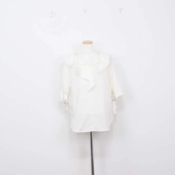 [BUNJANG] Jigott Women's Blouse White Linen Blend Size 55 / [정품] 지고트 여성 블라우스 55사이즈 정인샵