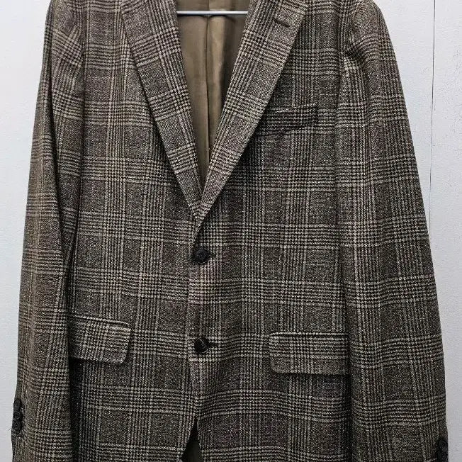 [BUNJANG] Massimo Dutti Brown Check Blazer Jacket / 마시모두띠(Massimo Dutti)브라운 체크 블레이저 재킷