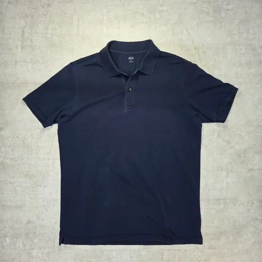 [BUNJANG] Uniqlo Navy Short-Sleeve Polo Shirt / [만원샵) 유니클로 네이비 반팔 카라티