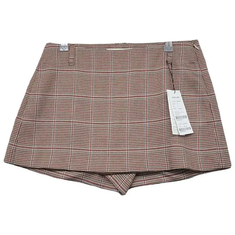 [BUNJANG] Untold Label Check Brown Mini Skirt S / [새상품] 언톨드레이블 체크 브라운 미니스커트 S