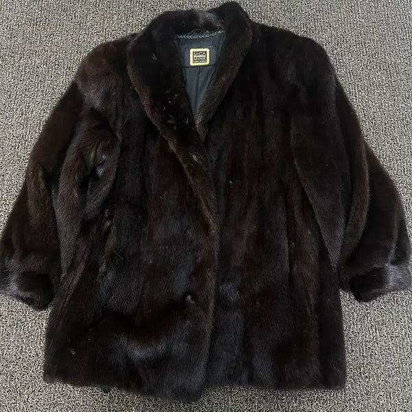 [BUNJANG] SAGA Women's Natural Mink Jacket Size 95 / SAGA 사가 여성 천연 밍크 자켓 95사이즈