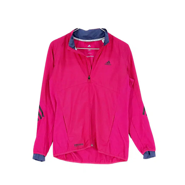[BUNJANG] Adidas Women's Sporty Windbreaker Jacket Pink / 아디다스 여성 스포티한 바람막이자켓 90 핑크 00965