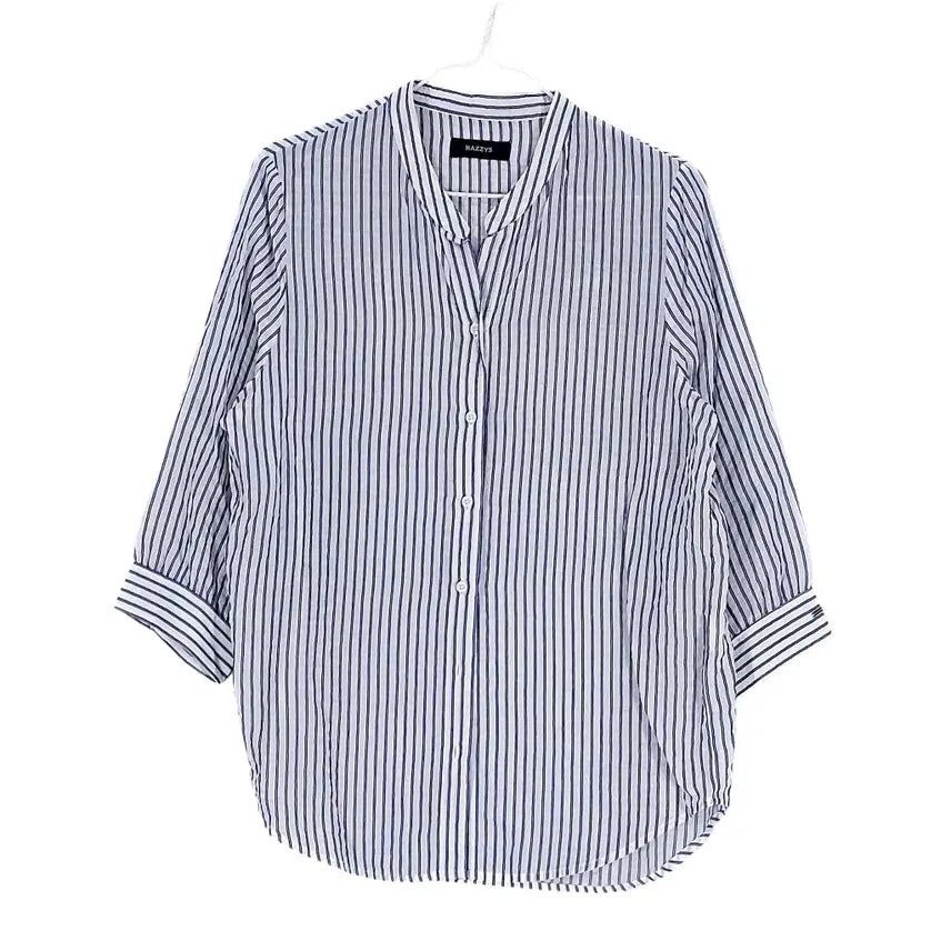 [BUNJANG] Hazzys Women's Classic Striped Loose Fit Short Sleeve Blouse (Size 85) / 헤지스 여성 클래식한 루즈핏 반팔블라우스 85 스트라이프 00857