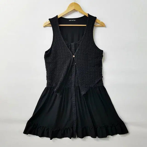 [BUNJANG] Bell Chu Very Frill Dress Black / Bell chu very 프릴 원피스 블랙