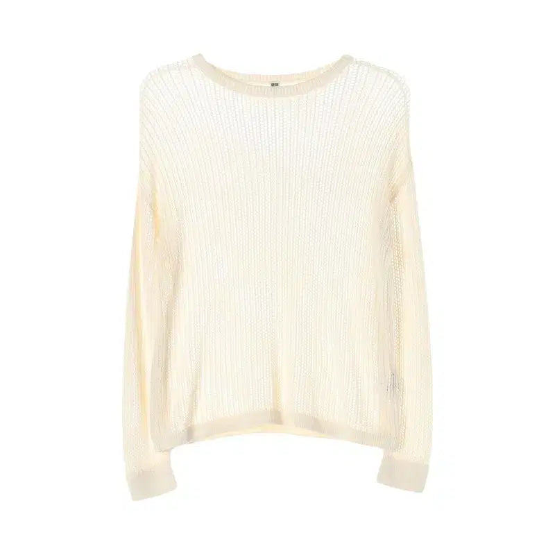 [BUNJANG] Uniqlo Women's Acrylic Nylon Crochet Knit Top - Size L / 유니클로 (WOMEN - L) 아크릴 나일론 크로쉐 니트 탑