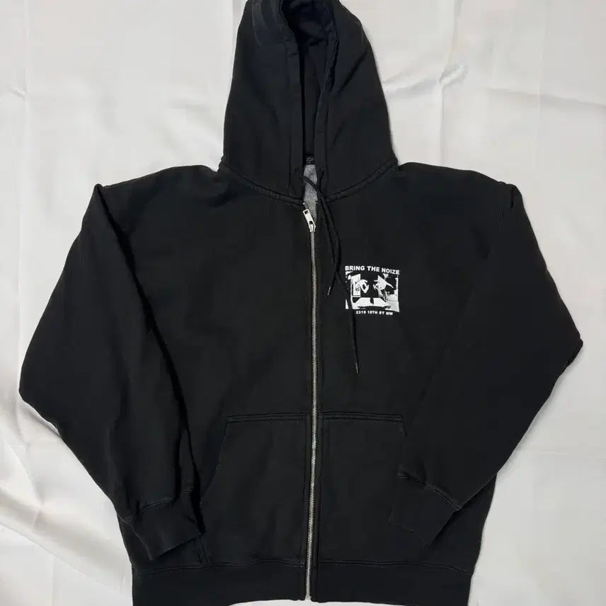 [BUNJANG] Brandy Melville Printing Oversized Hoodie Zip-Up / 브랜디멜빌) 프린팅 오버핏 후드 집업