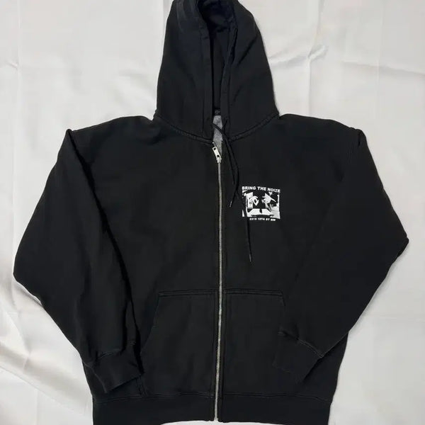 [BUNJANG] Brandy Melville Printing Oversized Hoodie Zip-Up / 브랜디멜빌) 프린팅 오버핏 후드 집업