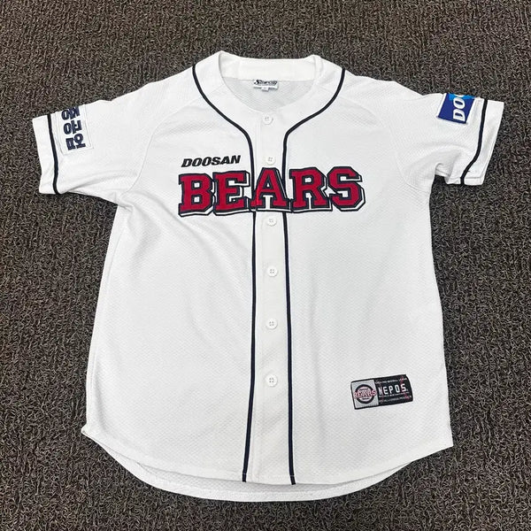 [BUNJANG] Doosan Bears Baseball Uniform Women's Half Sleeve T-Shirt M / 두산베어스 야구유니폼 여성 노마킹 반팔티셔츠 M