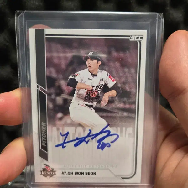 [BUNJANG] KT Wiz Oh Won-seok Autographed Baseball Card / KT 오원석 오토