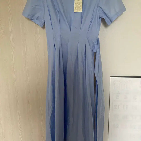 [BUNJANG] Focus Sky Blue Long Dress / 포커스 하늘색 원피스