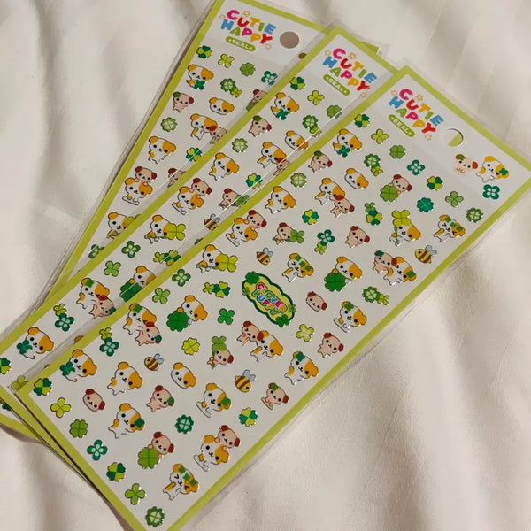 [BUNJANG] Mind Wave Cutie Happy Seal Lucky Dog Sticker Pack / 마인드웨이브큐티해피씰-럭키도그