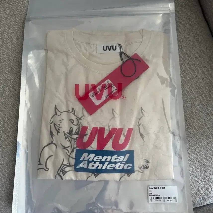 [BUNJANG] UVU Mental Athletic T-Shirt White / UVU 맨탈 애슬레틱 반팔 티셔츠 화이트