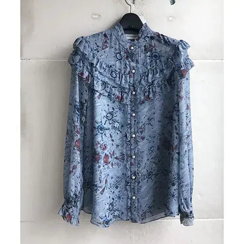 [BUNJANG] Mojo.S.Fene Real Blouse Blue Size 55 / 모조에스핀 정품 - 55/상태A