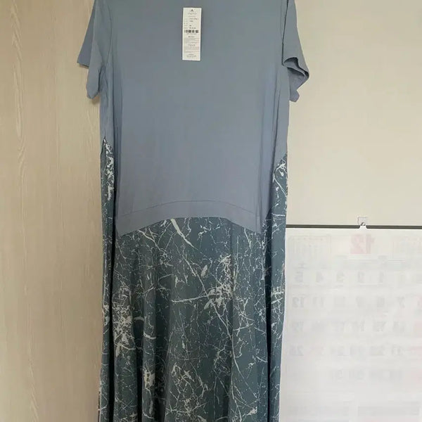 [BUNJANG] Women's Blue Marbled Pattern Dress / 여성 원피스 블루 marbled 패턴
