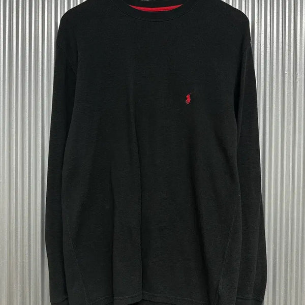 [BUNJANG] Polo Ralph Lauren Black Waffle Thermal Long Sleeve T-Shirt / [L] 폴로 랄프로렌 POLO RALPH LAUREN 블랙 와플 써멀