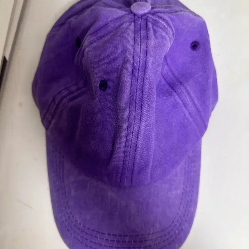 [BUNJANG] Purple Washed Cotton Baseball Cap / 보라색 볼캡 모자