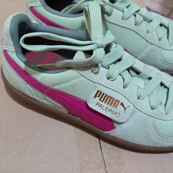 [BUNJANG] Puma Palermo Mint Pink Suede Sneakers / 푸마 팔레르모 민트 핑크 스웨이드 운동화
