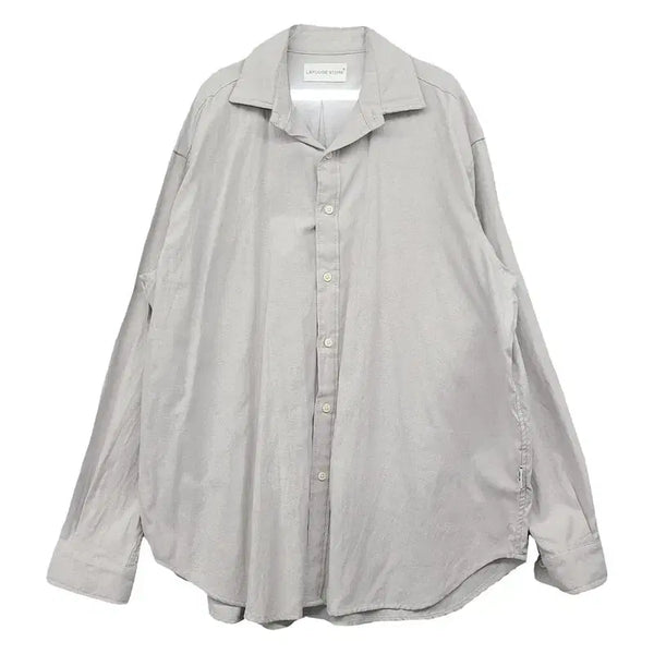 [BUNJANG] La Fance Store Light Grey Oxford Shirt - Size L / 라퍼지스토어 라이트 그레이 옥스포드 셔츠 L